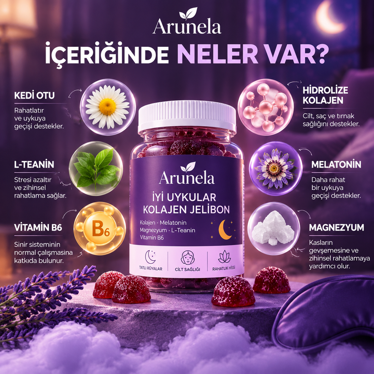 Arunela Uyku Destekli Kolajen Jelibon