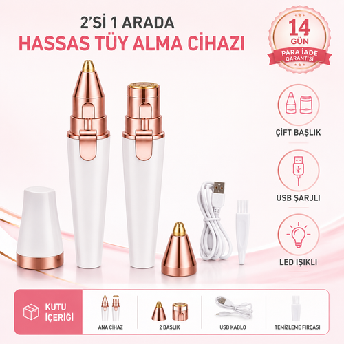 Arunela™ 2'si 1 Arada Yüz Tüy Epilatörü