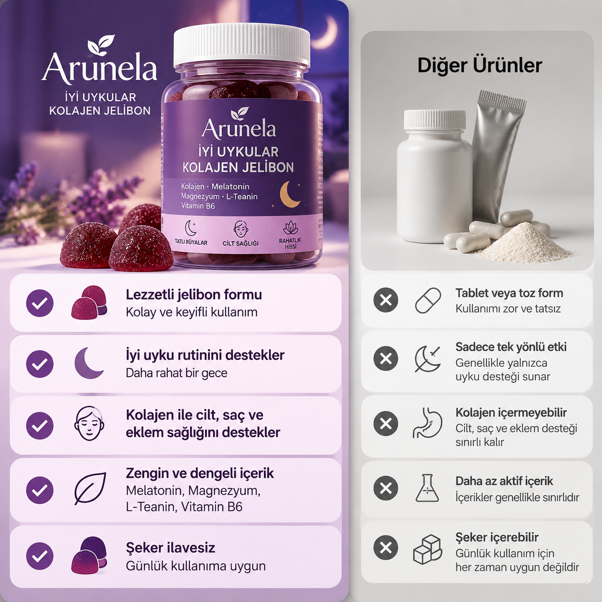 Arunela Uyku Destekli Kolajen Jelibon
